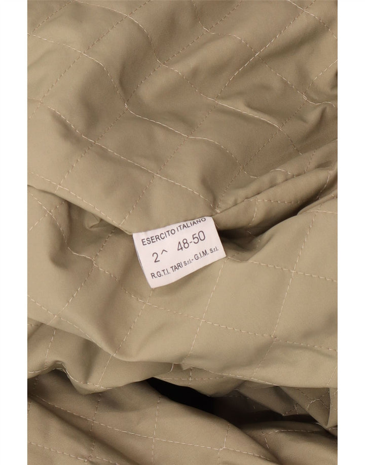 Giacca militare vintage da uomo in ecopelle IT 48/50 media nera