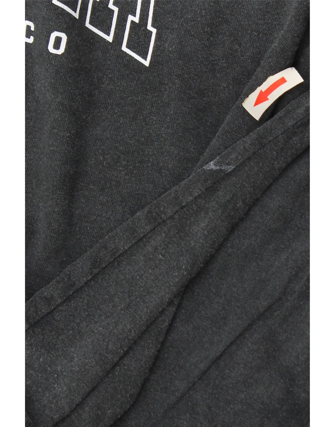 Topshop Top da donna con grafica oversize a maniche lunghe UK 10 piccolo cotone grigio