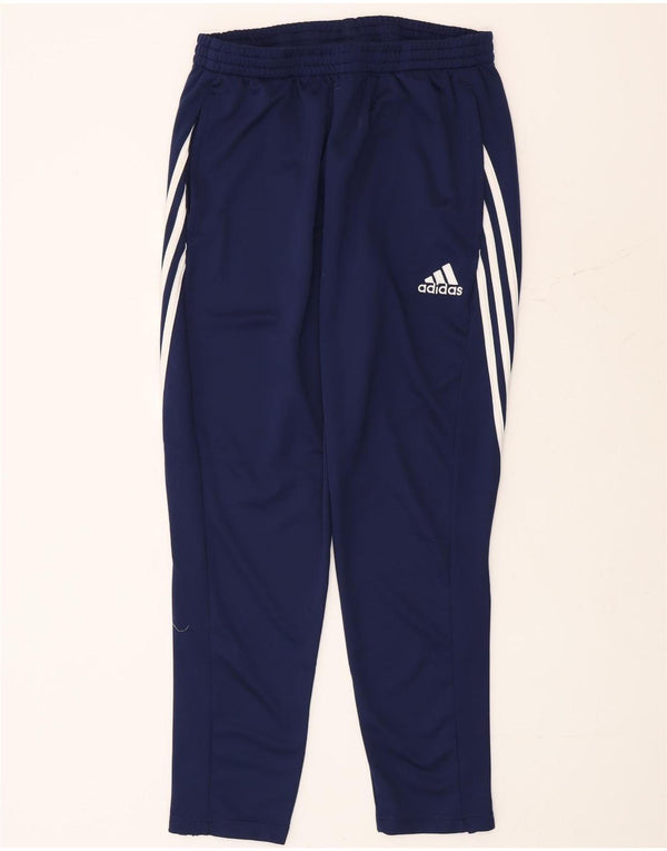 Pantaloni da tuta Adidas Climalite da uomo di grandi dimensioni in poliestere blu navy