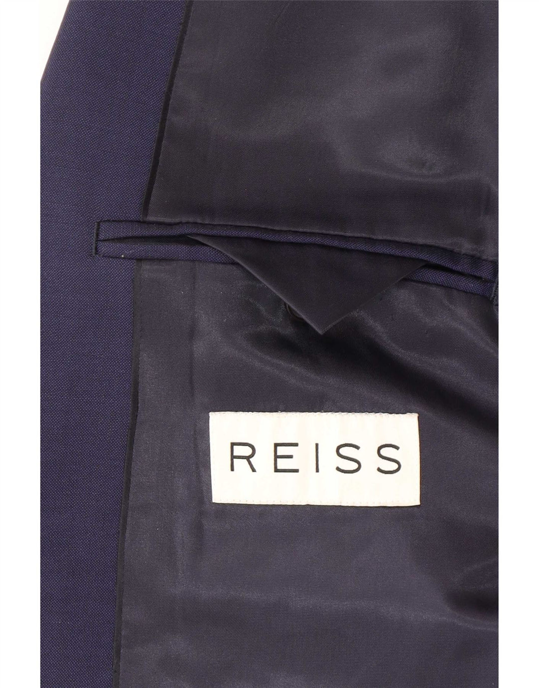 Giacca blazer da uomo a 1 bottone Reiss UK 38 media lana blu navy