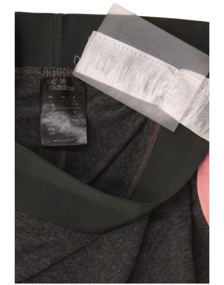 Leggings corti Adidas da donna UK 12/14 Cotone grigio medio