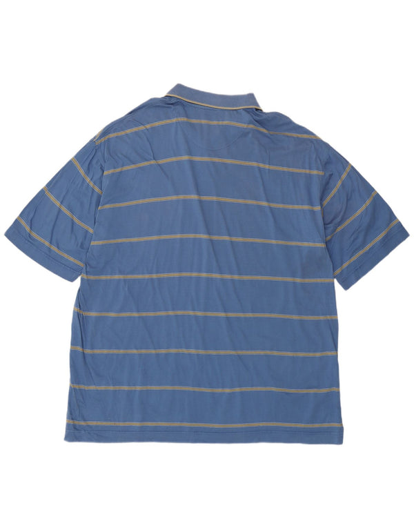 Polo da uomo Dockers XL in cotone a righe blu