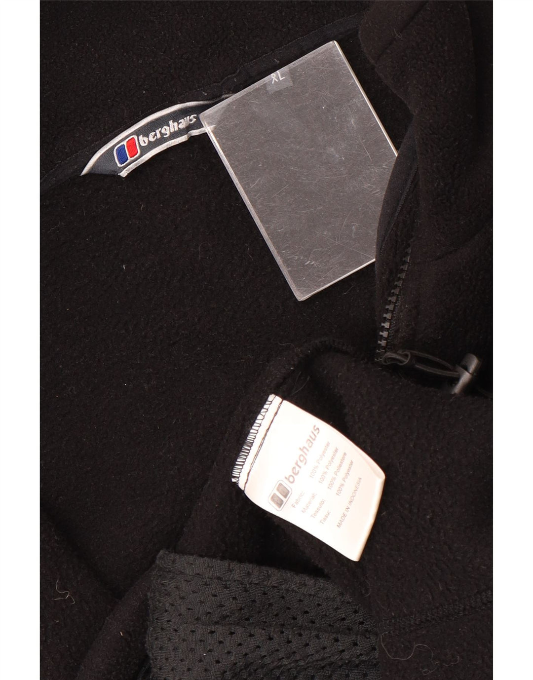 Giacca in pile foderata da uomo BERGHAUS UK 42 XL poliestere nero