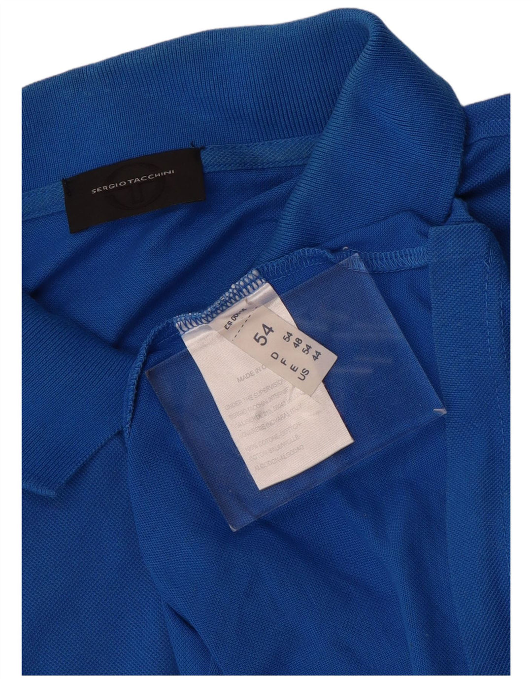 SERGIO TACCHINI Polo Uomo IT 54 XL Blu Cotone