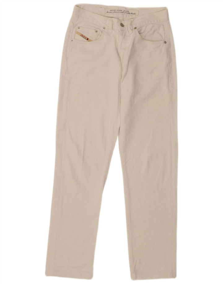 Jeans slim da uomo Diesel W31 L30 cotone bianco