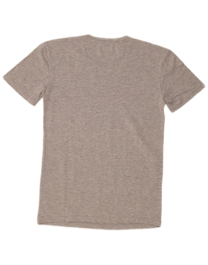 T-shirt Zara da uomo super slim fit, piccola, grigia screziata