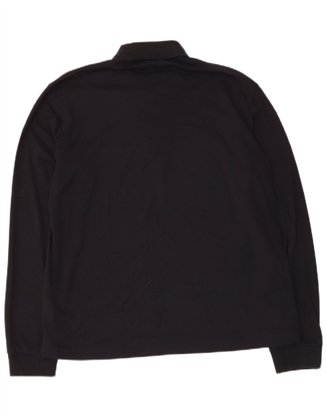 Polo da uomo a maniche lunghe Hugo Boss in cotone nero medio