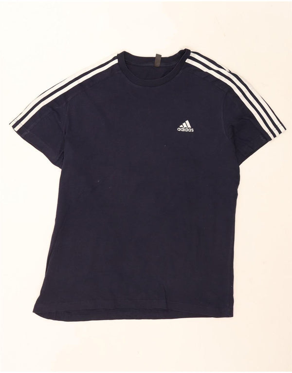 T-shirt da uomo Adidas Top XL blu navy in cotone