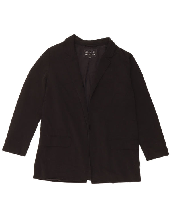 Giacca blazer aperta da donna ALL SAINTS UK 10 piccola in poliestere nero