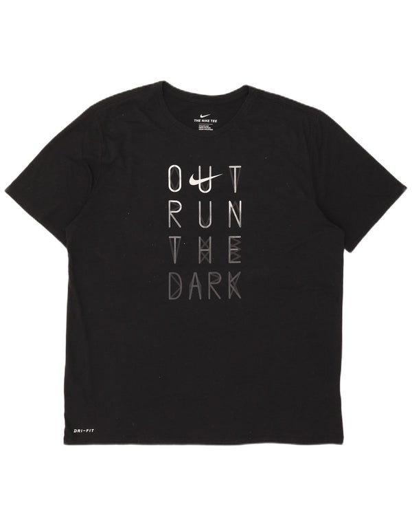 T-shirt grafica da uomo Nike Dri Fit Top XL poliestere nero