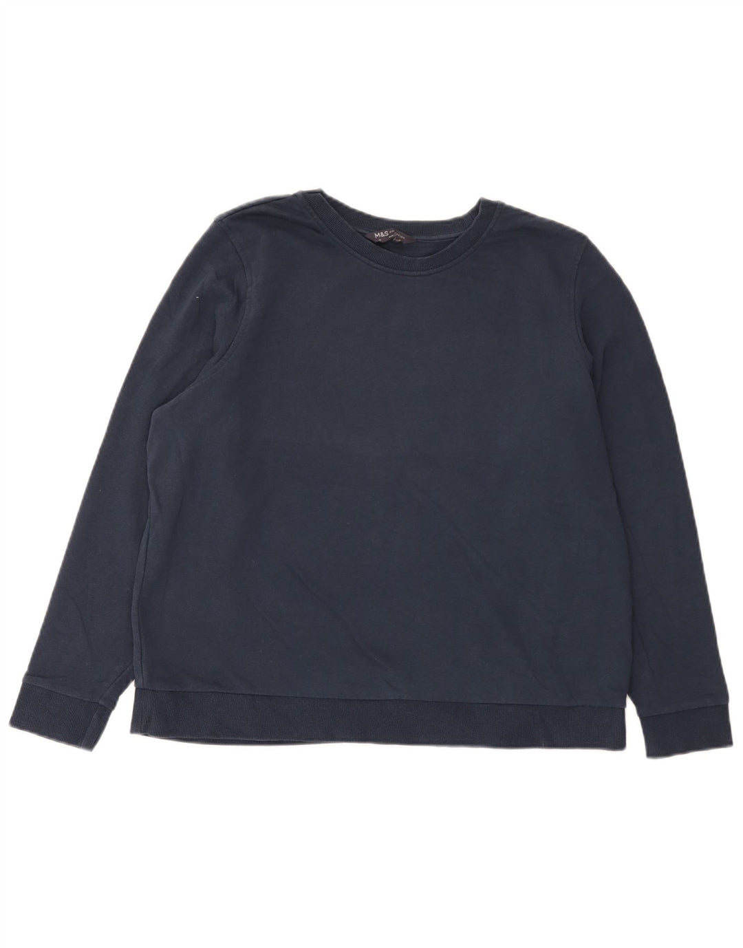 Felpa da donna Marks & Spencer UK 18 XL cotone blu navy
