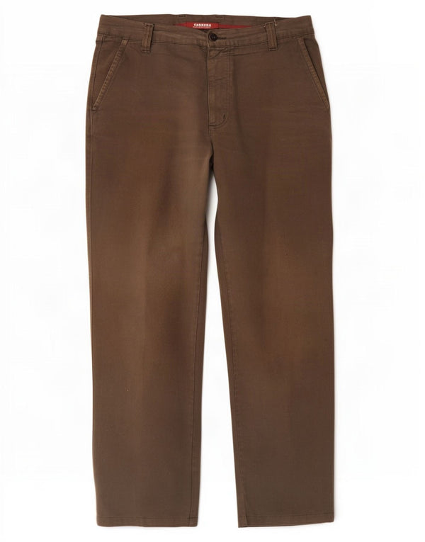 Pantaloni chino dritti da uomo Carrera IT 52 XL W36 L28 Cotone marrone