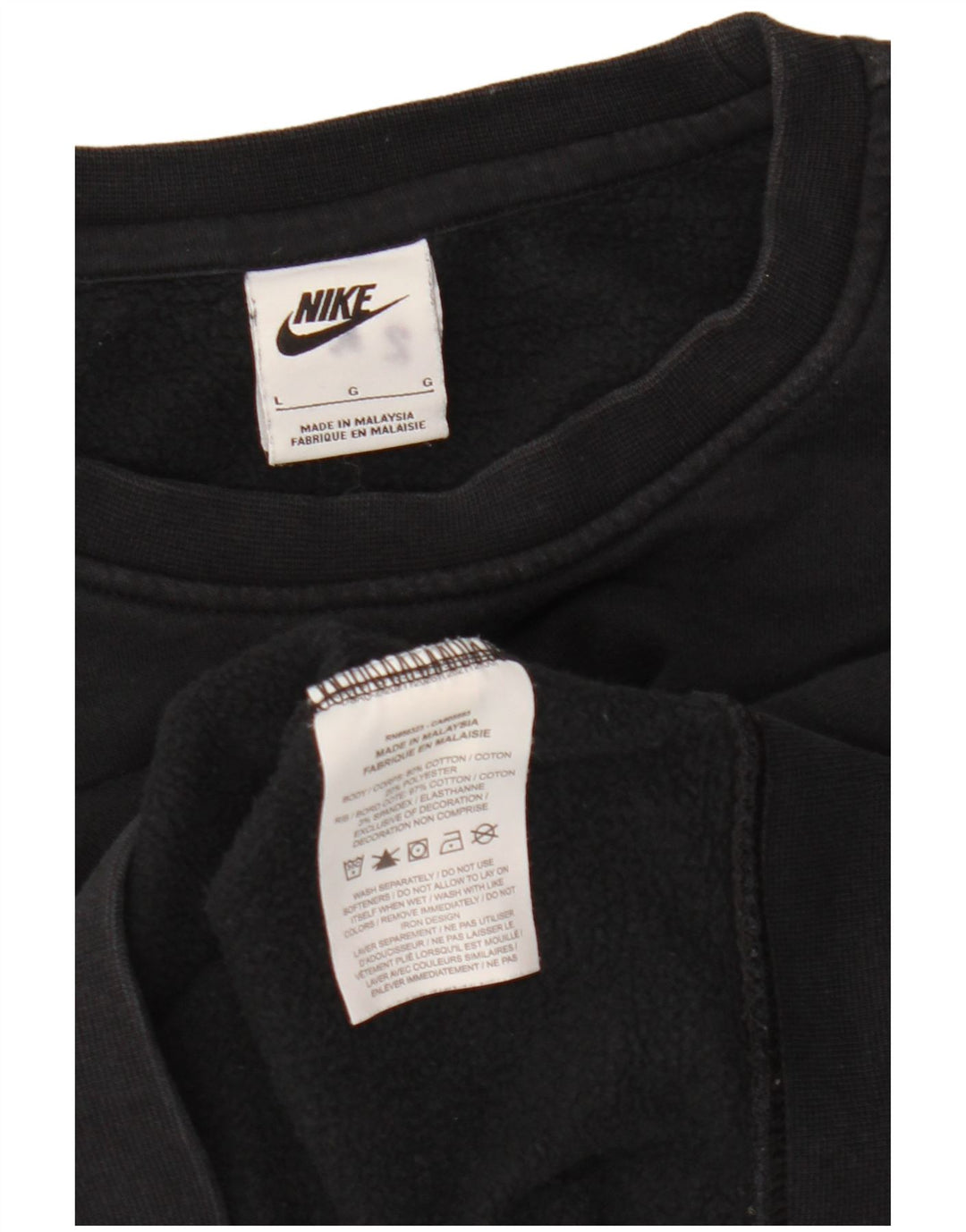Felpa da donna Nike Jumper UK 16 grande cotone nero