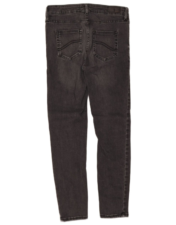 Jeans super skinny corti da donna Fat Face UK 10 piccoli W28 L25 cotone grigio