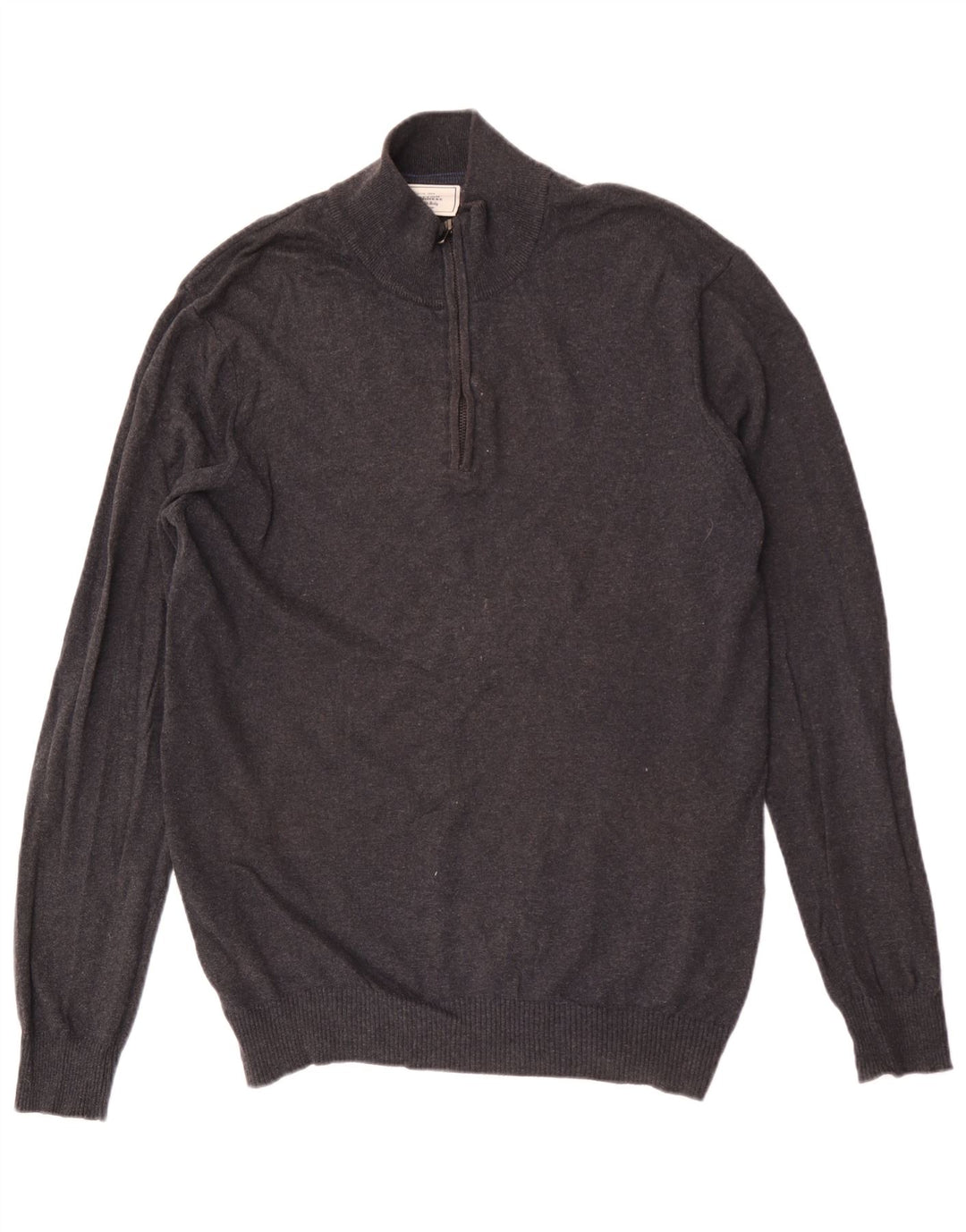 Maglione da uomo John Lewis con zip e collo XL in cotone grigio