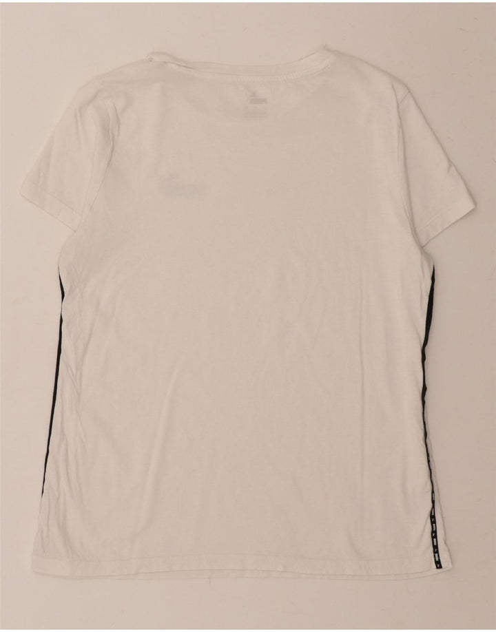 PUMA Womens T-Shirt Top UK 14 Medium White Vintage Puma and Second-Hand Puma from Messina Hembry 