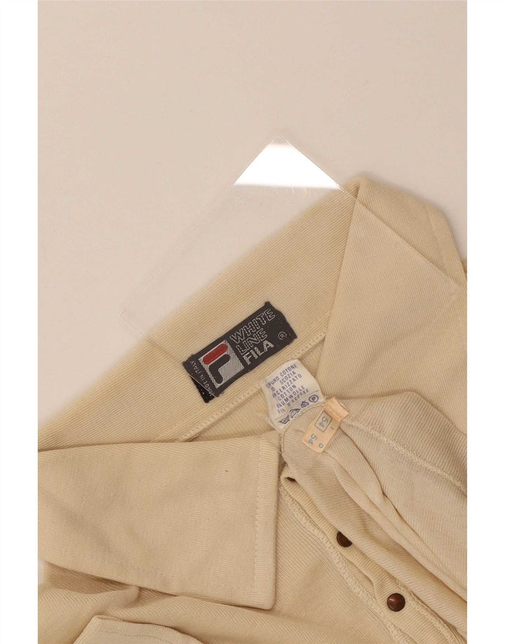 Polo da uomo Fila piccola in cotone beige