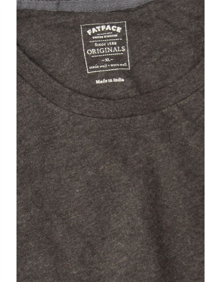T-shirt da uomo Fat Face Top XL in cotone grigio