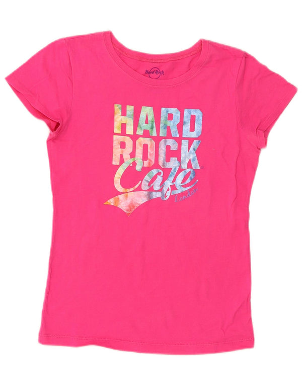 Maglietta grafica per ragazze Hard Rock Cafe London, 11-12 anni, grande, rosa
