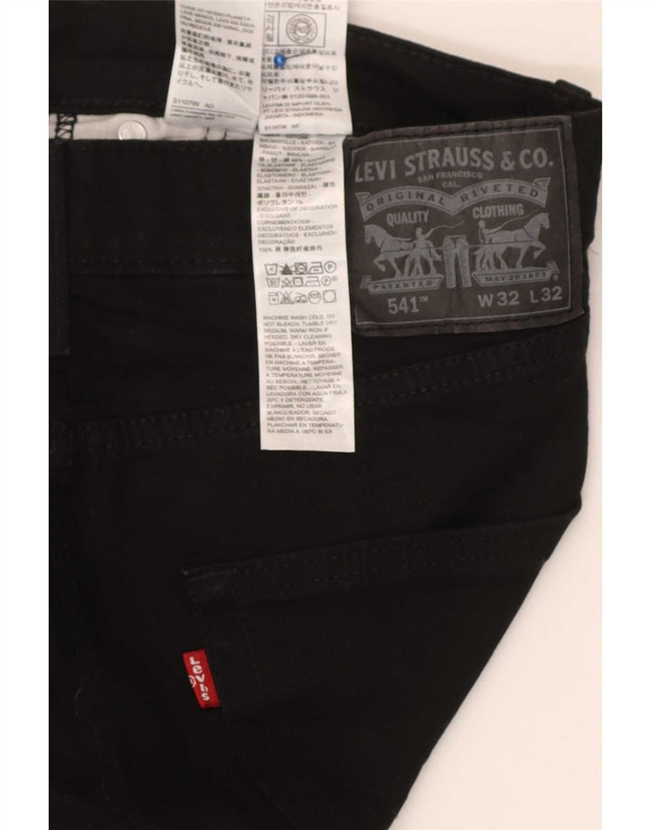 Levi's Uomo 541 Athletic Jeans affusolati W32 L32 Cotone Nero