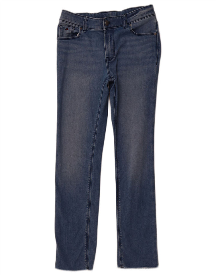 TOMMY HILFIGER Jeans dritti per bambina 9-10 anni W24 L25 Cotone blu navy