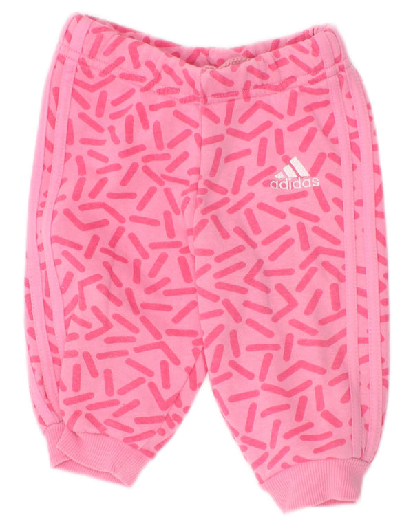 Pantaloni della tuta da jogging per bambina Adidas 3-6 mesi rosa geometrico