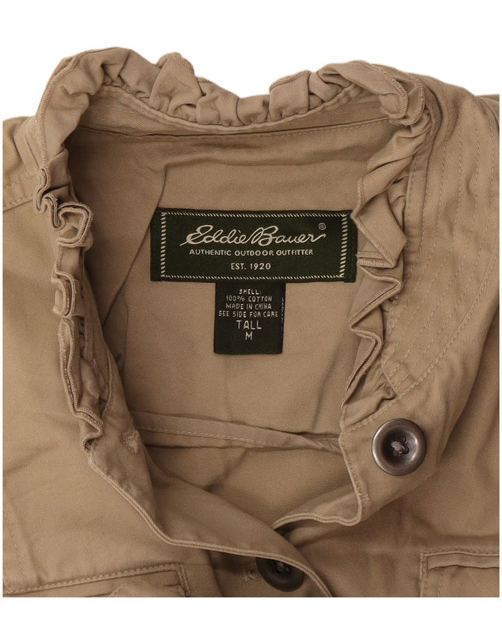 Giacca blazer alta da donna Eddie Bauer UK 12 Cotone beige medio