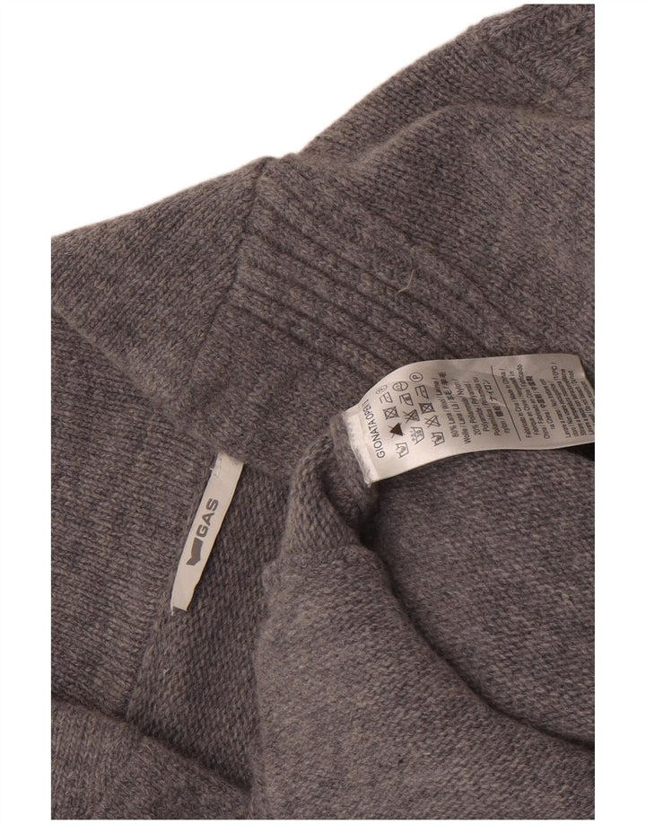 Maglione Cardigan Uomo Gas Piccolo Grigio Lana