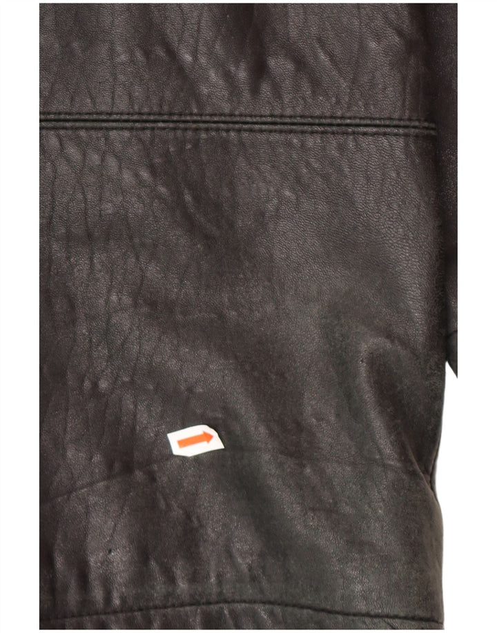 Cappotto in pelle da uomo SUMMIT UK 42 XL Pelle nera