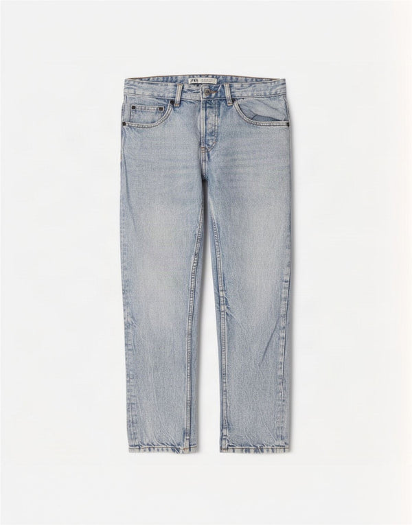 Jeans corti da uomo Zara EU 30 Small W30 L26 Cotone blu