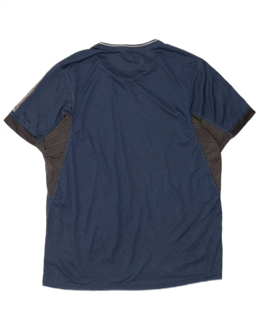 T-shirt Adidas Climacool da uomo Top grande poliestere gessato blu navy