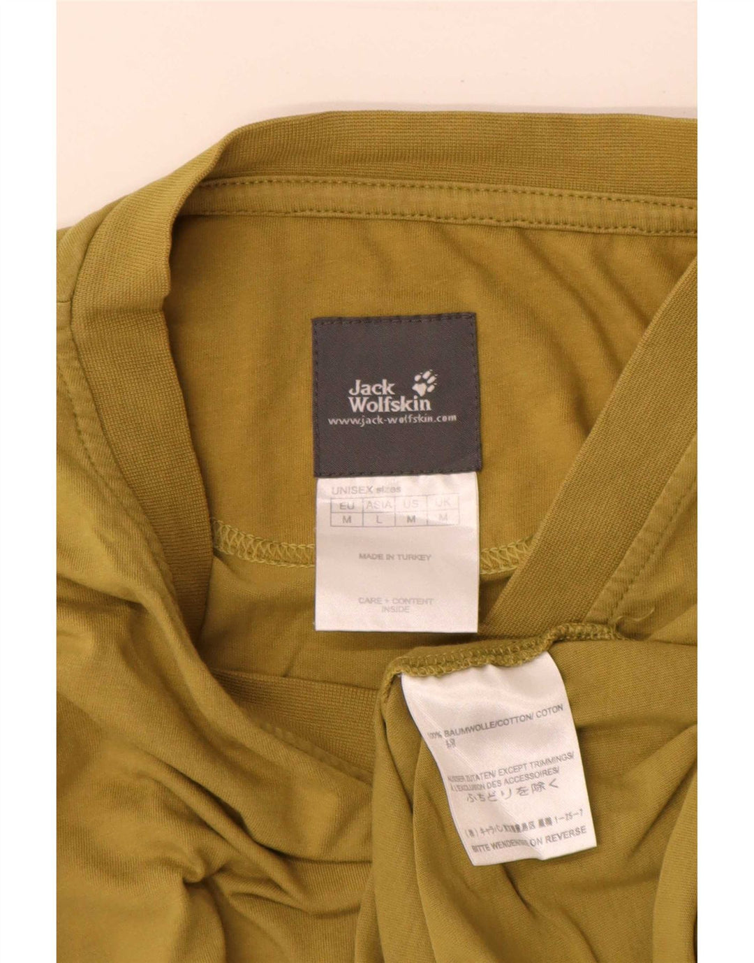 T-shirt da uomo Jack Wolfskin Top in cotone kaki medio