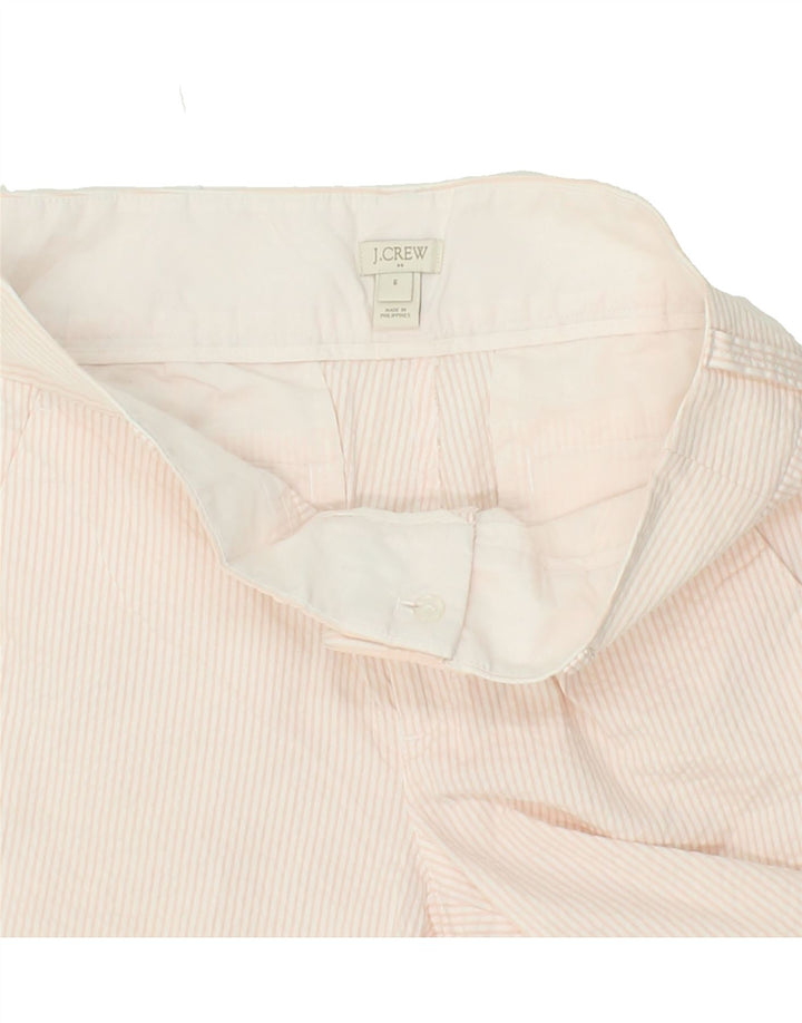 J. CREW Womens Chino Shorts US 6 Medium W30  White Pinstripe Cotton Vintage J. Crew and Second-Hand J. Crew from Messina Hembry 