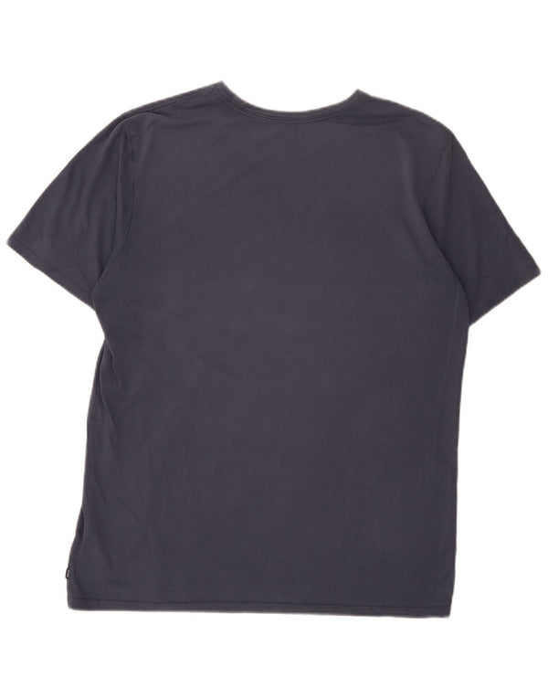 T-shirt grafica da uomo Nike Dri Fit Top Large in cotone blu navy
