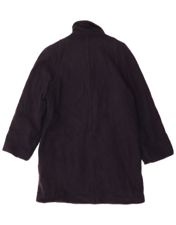 AQUASCUTUM Womens Double Breasted Coat UK 14 Medium Navy Blue