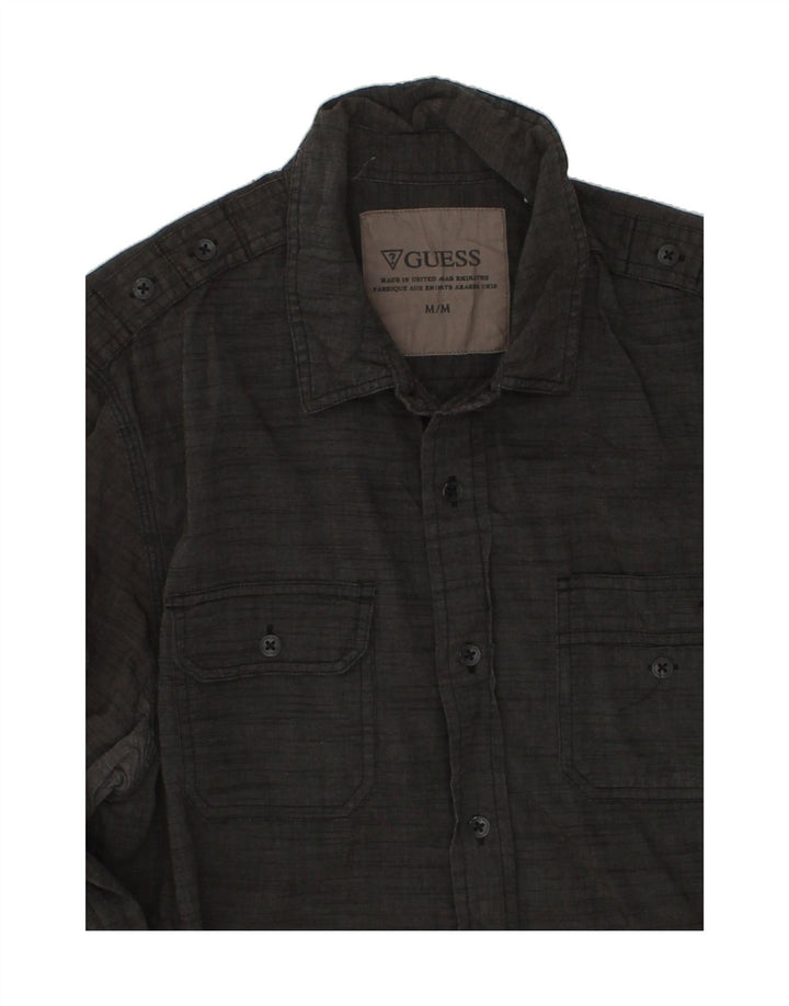 GUESS Mens Shirt Medium Grey Cotton Vintage Guess and Second-Hand Guess from Messina Hembry 