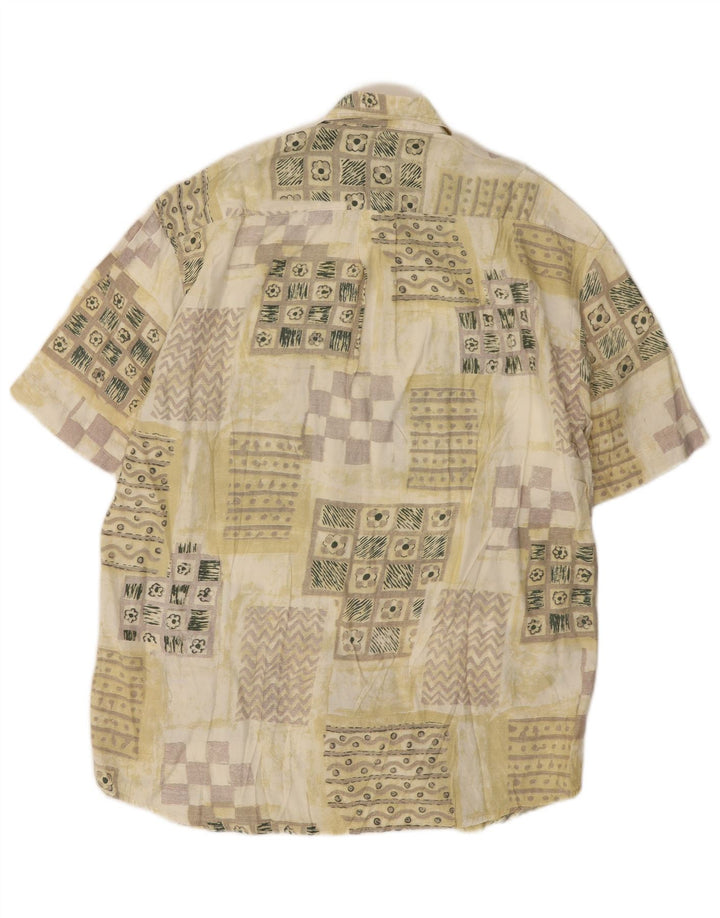 Camicia a maniche corte da uomo Rodrigo taglia 40 15 1/2 patchwork kaki medio