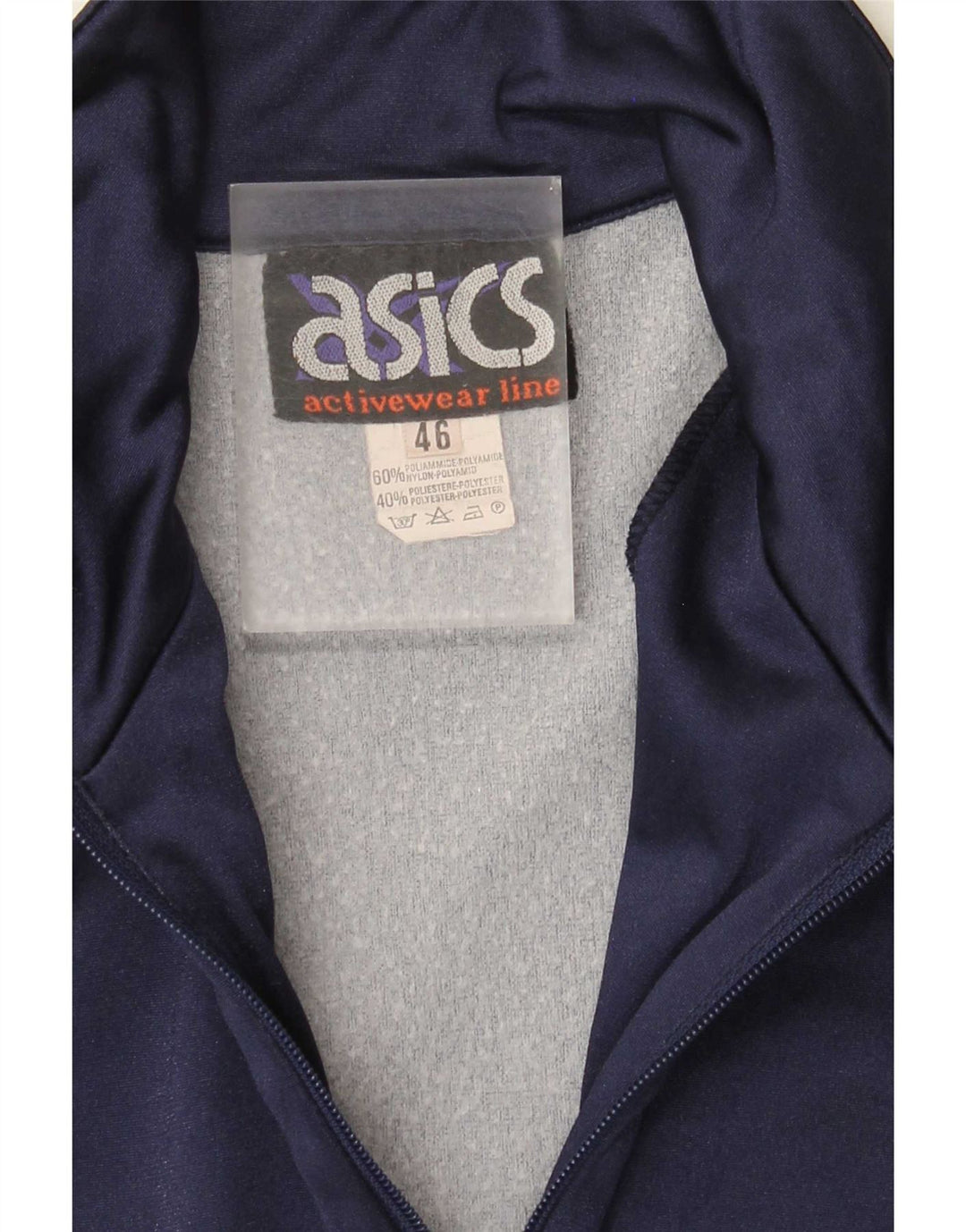 Giacca sportiva da uomo con grafica Asics IT 46 Small Blu Navy Colourblock
