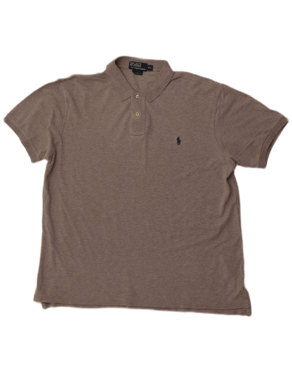 POLO RALPH LAUREN Polo da uomo slim fit 2XL in cotone grigio