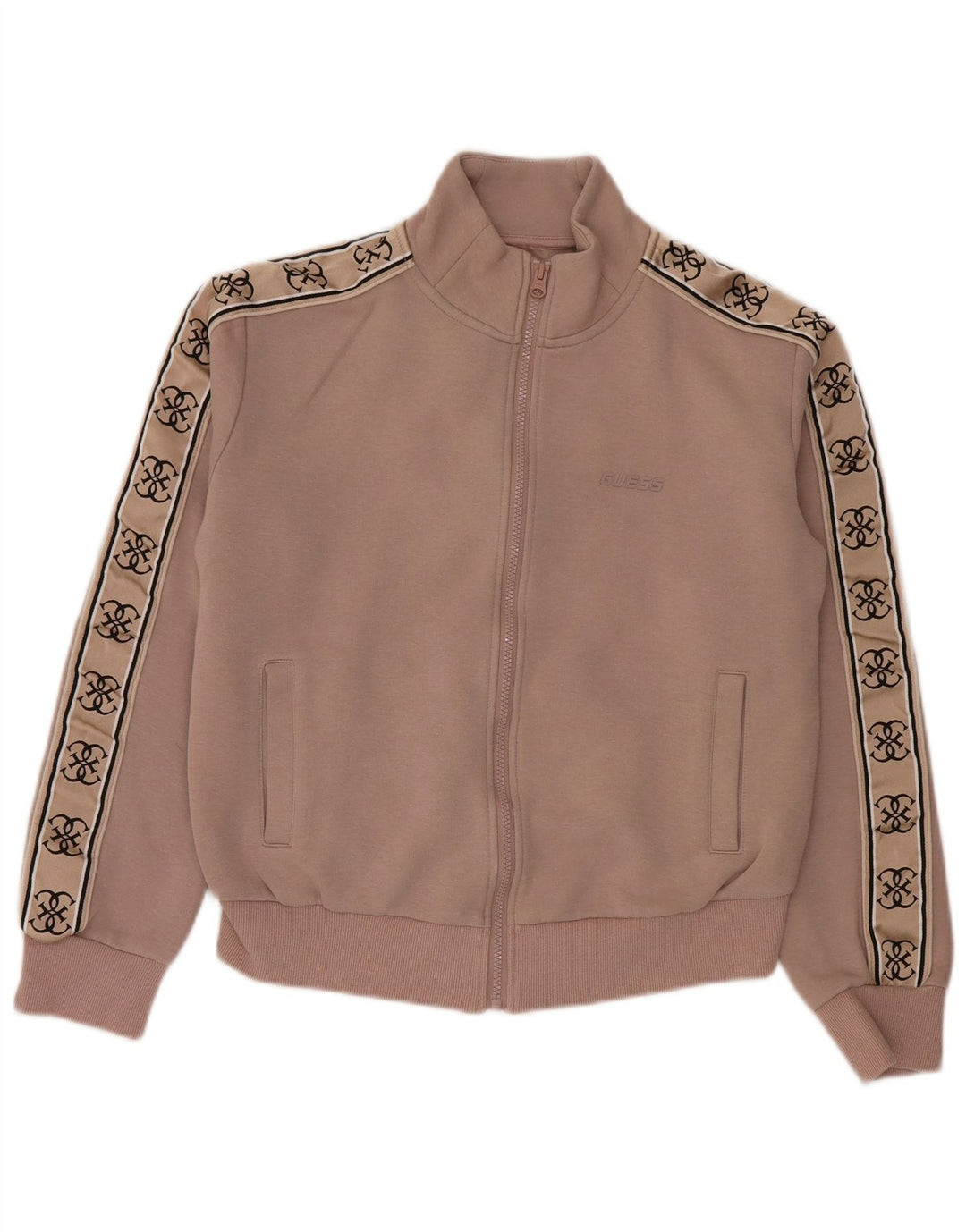 Guess Giacca da tuta grafica da donna UK 16 Large Rosa Colourblock