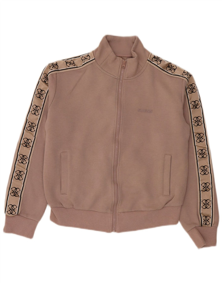 Guess Giacca da tuta grafica da donna UK 16 Large Rosa Colourblock