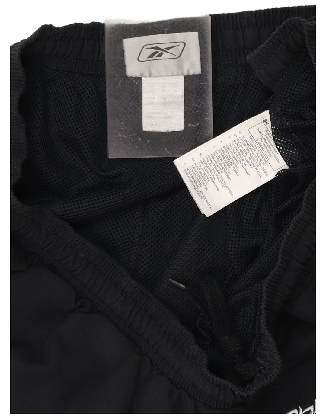 Pantaloncini sportivi Bermuda grafici da uomo REEBOK IT 50 Large Nero Poliestere