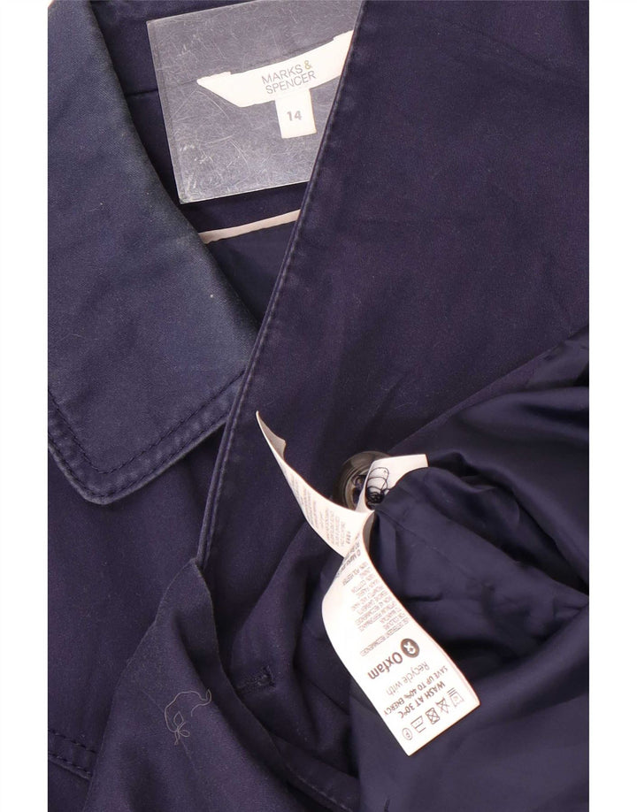 Trench corto da donna Marks & Spencer UK 14 medio blu navy