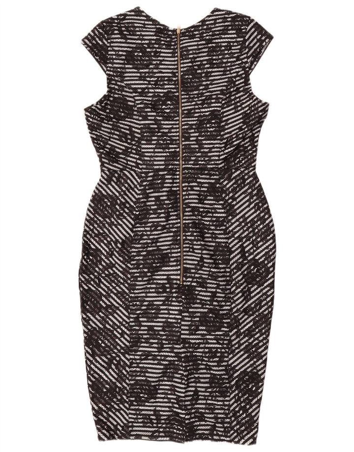 Abito aderente da donna Warehouse UK 12 Poliestere floreale nero medio