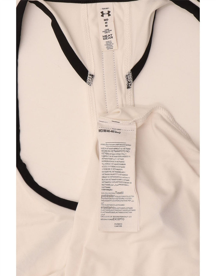 Canottiera grafica da donna Under Armour Heat Gear UK 12 poliestere bianco medio