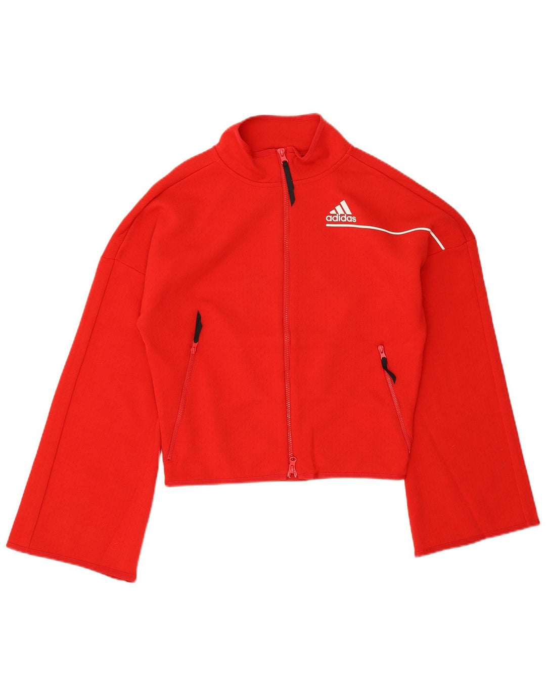 Giacca da tuta oversize da donna ADIDAS UK 8/10 piccola in cotone rosso