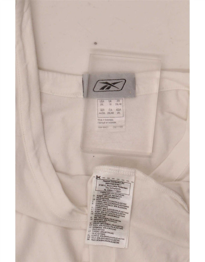 Canotta Reebok da donna UK 18 XL cotone bianco