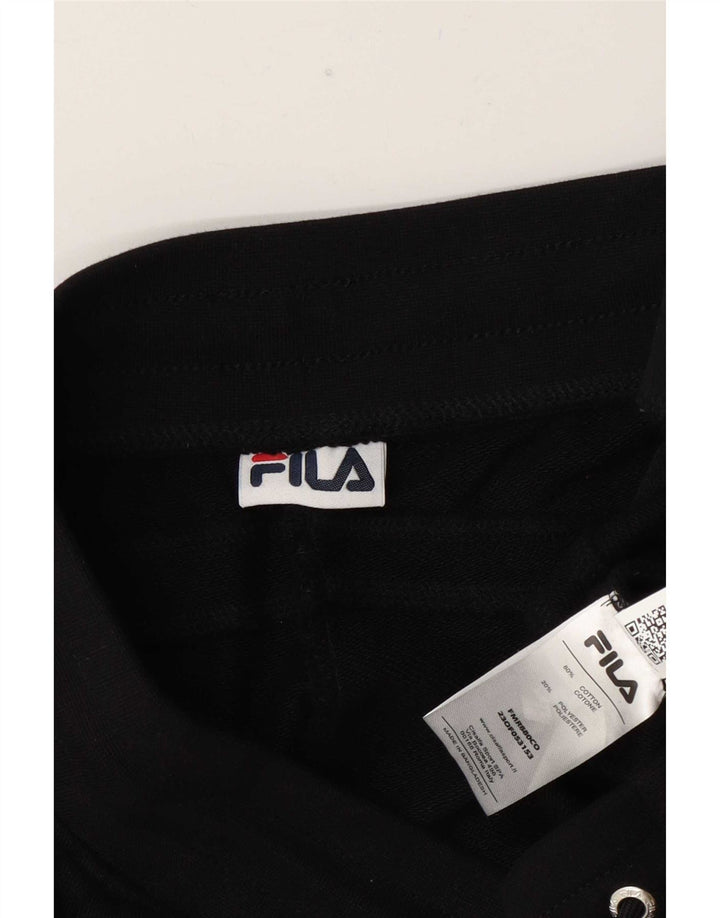 Pantaloni da tuta da uomo Fila in cotone nero medio
