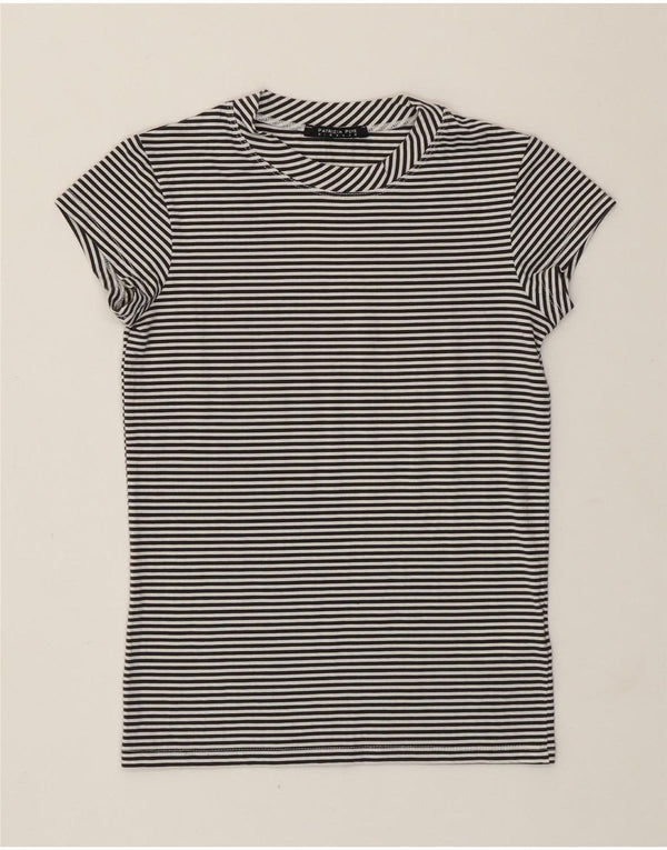 Patrizia Pepe T-shirt da donna Top UK 8 Small Black Striped