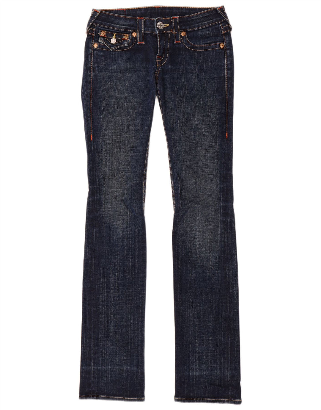 Jeans bootcut slim da donna True Religion W24 L33 cotone blu